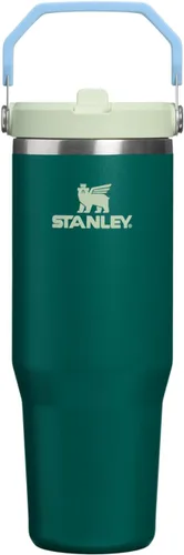 Miniatura 30 de STANLEY IceFlow 2.0 - Vaso con pajilla abatible con asa, 30 onzas, tapa giratoria y popote abatible, botella de agua a prueba de fugas, acero Tiza