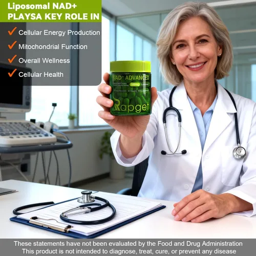 Miniatura 4 de RAPGET Suplemento liposomal NAD + Resveratrol - Suplemento NMN alternativo de alta pureza NAD + Suplemento para energía - Apoyo a la salud celular