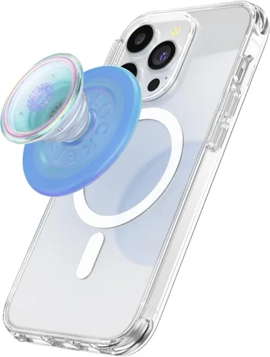 PopSockets Agarre con soporte magnético para teléfono, parte superior intercambiable, sujeción segura para fundas MagSafe de iPhone, agarre para