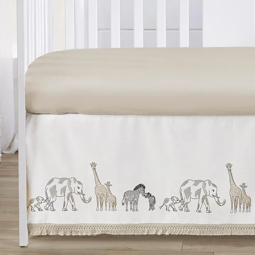 Miniatura 6 de Sweet Jojo Designs Juego de ropa de cama para cuna de bebé de 4 piezas (100% algodón de animales de la selva) para niños o niñas, bebés/guardería
