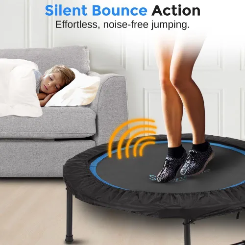 Miniatura 5 de SereneLife 40"/50" Mini Trampoline for Adults - 450/550LBS Fitness Trampoline with Reinforced Springs & Adjustable Safety Handle - Stable & Quiet