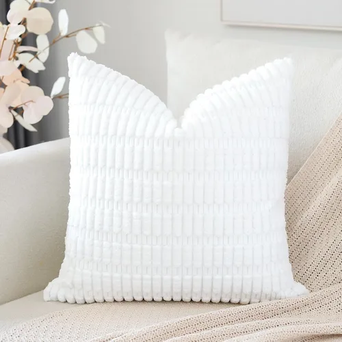 Miniatura 31 de OTOSTAR Fundas de Almohada Decorativas de Pana de 16 x 24 Pulgadas Súper Suaves Bohemias a Rayas Rectangulares Fundas de Cojín Modernas para Sofá