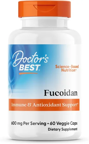 Doctor's Best Suplemento Fucoidan para hombres y mujeres, cápsulas de extracto de fucoidan de algas marinas, salud inmunitaria y apoyo antioxidante,