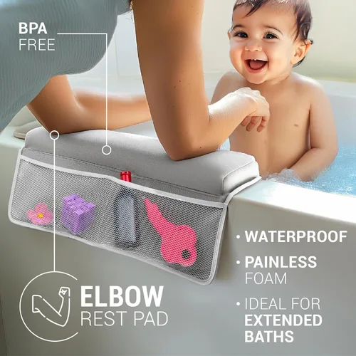 Miniatura 4 de colsen Juego de almohadillas de baño para bebés y rodillas - Cómodo, 1.5 pulgadas de grosor, sin dolor, antideslizante, plegable para padres