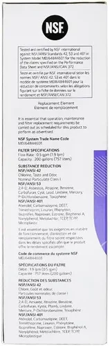 Miniatura 8 de LG LT1000P - Filtro de agua para refrigerador de repuesto de capacidad de 6 meses/200 galones (NSF42, NSF53 y NSF401) ADQ74793501, ADQ75795105