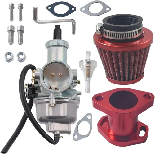 Miniatura 8 de VM26 1.181 in PZ30 Carburador Mainfold Entrada Tubo de Entrada Filtro de Aire para Predator 301cc 420cc 13hp 15hp Motor Mini Bike Go Kart Plata