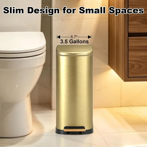 Miniatura 3 de SYNCVIBE Bote de basura Gold 28