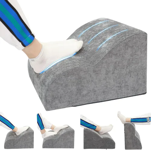 Miniatura 12 de Reposapiés para debajo del escritorio en el trabajo. Taburete de tres niveles multifuncional, con reposapiés lavable. para debajo del escritorio