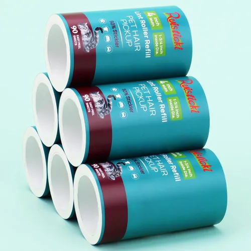 Miniatura 7 de Recambios de rodillo de pelusa de 4 pulgadas solo para Scotch Brite - Rodillo de pelusa para recogida de pelo de mascotas, extra pegajoso, 90 hojas
