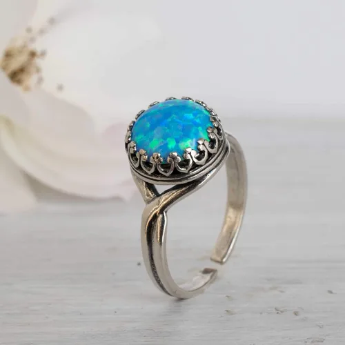 Miniatura 38 de 925 Sterling Silver Gemstone Rings for Women - Anniversary Rings for Women - Sterling Silver Rings for Women - Dainty Sterling Silver Rings
