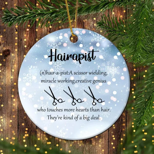 Miniatura 8 de Hairapist - Adornos de Navidad 2023 Definición de hairapista, decoraciones navideñas para árbol Descripción de la palabra Adornos únicos colgantes