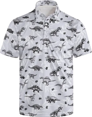 Miniatura 2 de Sriyanka Camisas de golf para hombre, ajuste seco, manga corta, rendimiento casual, absorción de humedad