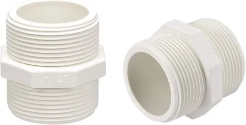 Miniatura 6 de uxcell Tubo de PVC accesorio hexagonal pezón G1 X G1 conector adaptador de rosca macho 5pcs