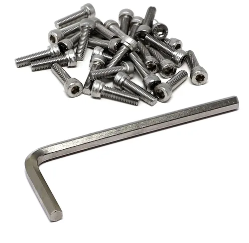 Miniatura 257 de iexcell 25 piezas M4 x 60/65/70/75/3.150 in paso de rosca 0.028 in acero inoxidable 304 cabeza hexagonal Tornillos Tornillos surtido Kit