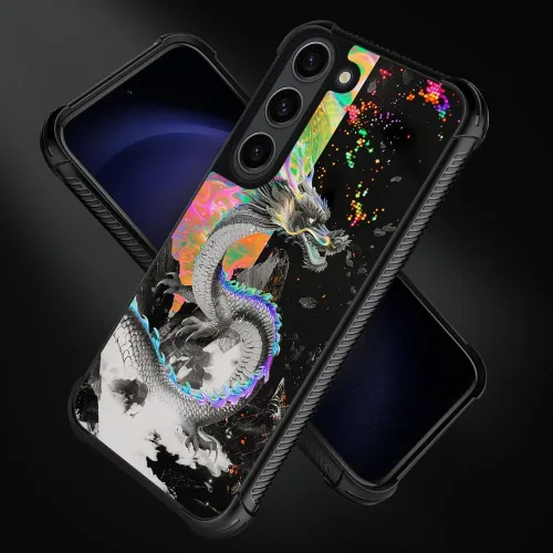 Miniatura 500 de CARLOCA Funda compatible con Samsung Galaxy S22 Ultra, diseño gráfico de Star Howling Wolfs Samsung Galaxy S22 Ultra, diseño gráfico, a prueba