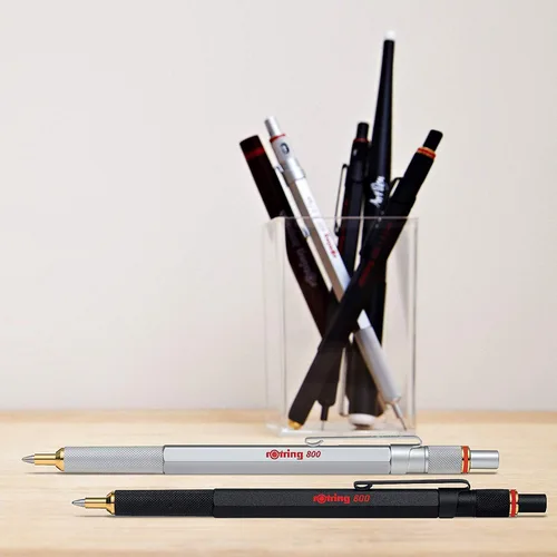 Miniatura 2 de Rotring Bolígrafo retráctil 800, punta media, color plateado