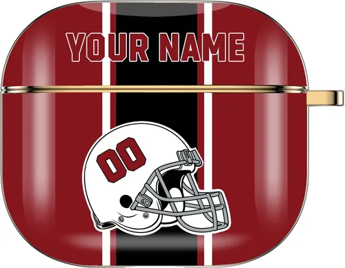Miniatura 16 de Funda personalizada para casco de fútbol americano con nombre y número para AirPods Pro de 3ª generación Pro 2 (2019 2021 2022) Funda protectora
