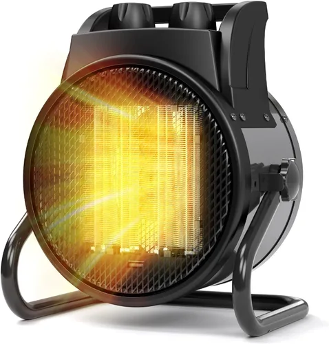 Calentadores de espacio para uso en interiores, calentadores eléctricos PTC de 1500W con termostato, calentador pequeño portátil con ángulo