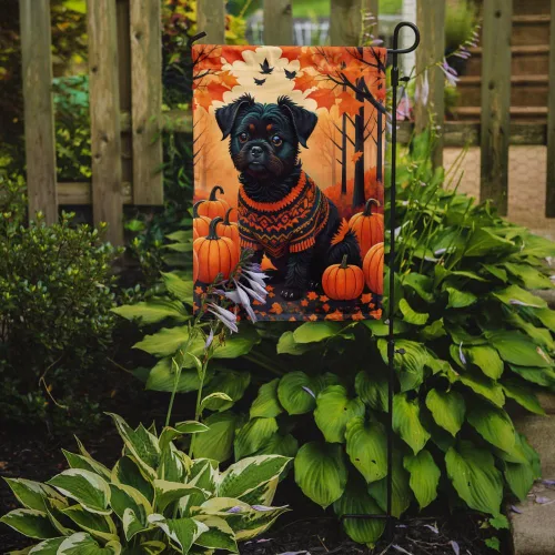 Miniatura 2 de Caroline's Treasures DAC1001GF Affenpinscher - Bandera decorativa para jardín de otoño, decoración para patio exterior, patio, parterres