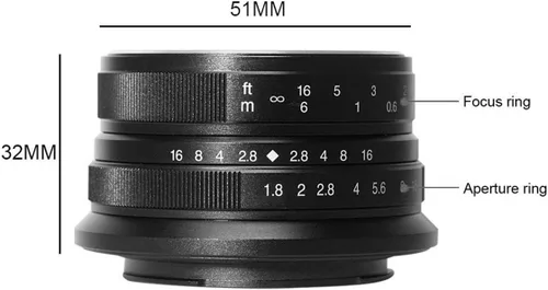 Miniatura 3 de 7artisans Lente vertical de formato APS-C F1.8 de 0.984 in compatible con Sony E-Mount A6500 A6300 A6000 A5100 A5000 EX-3 NEX-3N NEX-3R NEX-F3K