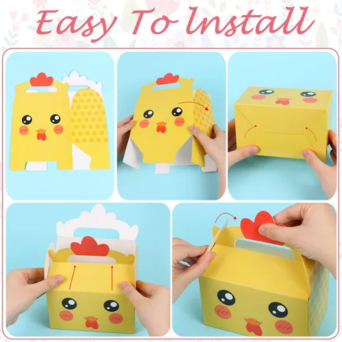 Miniatura 3 de MIKIMIQI Decoraciones de fiesta de animales de granja, 12 cajas de regalo, suministros de fiesta de cumpleaños para niños y niñas, baby shower