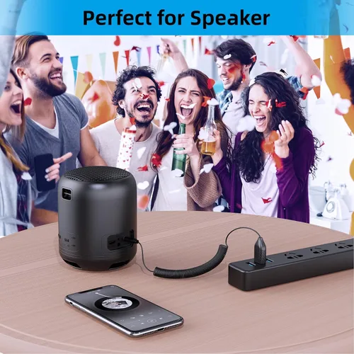 Miniatura 7 de ZIOCOM Adaptador auxiliar Bluetooth para automóvil, receptor USB Bluetooth 5.2, adaptador Bluetooth de 0.138 in con micrófono para transmisión
