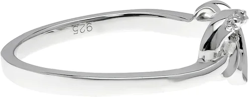 Miniatura 2 de Anillo de plata de ley 925 de diamantes blancos de 0.025 quilates