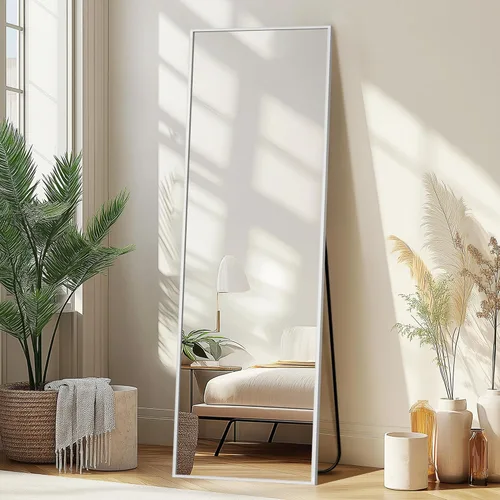 Miniatura 16 de Delma - Espejo de pared de longitud completa, espejo de pie de cuerpo completo, espejo grande de piso para pared, puerta, dormitorio, baño, sala