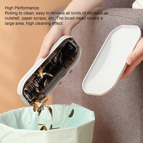 Miniatura 6 de Cepillo barredora de migas de mesa, colector de residuos de cabello suave para el hogar, barredora de migas de mano reutilizable, colector