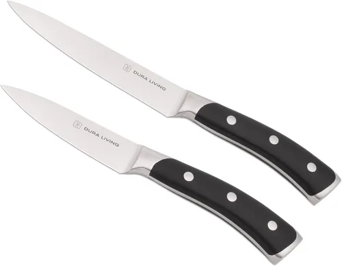 Miniatura 16 de DURA LIVING Cuchillo de pelar, cuchillo de cocina profesional de 3.5 pulgadas, cuchillo alemán de acero inoxidable de alto carbono ultra afilado