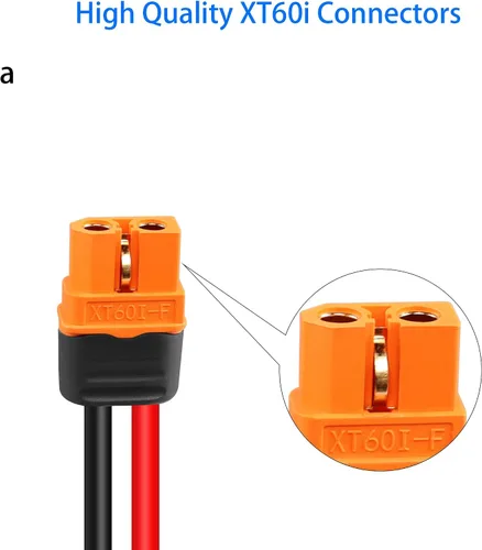 Miniatura 6 de GELRHONR XT60i Cable de extensión 1M, XT60 macho a XT60i hembra Cable conector 12AWG Cable de silicio, para Ebike, cargador de batería Lipo de coche
