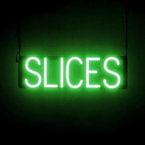 Miniatura 47 de SpellBrite Cartel PIZZA Letrero relacionado con pizza con aspecto de neón, fuente de luz LED azul 17.6 x 6.3 pulgadas