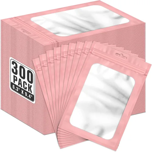 Miniatura 33 de ANZNKU 300 bolsas holográficas de Mylar resellables, bolsas resellables de 4x6 pulgadas para pequeñas empresas, bolsa de kit para resaca a prueba