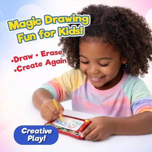 Miniatura 2 de JA-RU Toy Story Magic Draw-Bloc de dibujo magnético (paquete de 2) juguetes de viaje en automóvil, tablero de escritura para niños pequeños sin