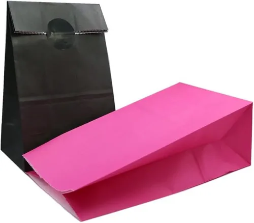 Miniatura 5 de MORANTI Bolsas de regalo pequeñas marrones de 5.1 x 3.1 x 9.4 pulgadas para actividades navideñas, cumpleaños, boda, fiesta (marrón, 24 unidades)