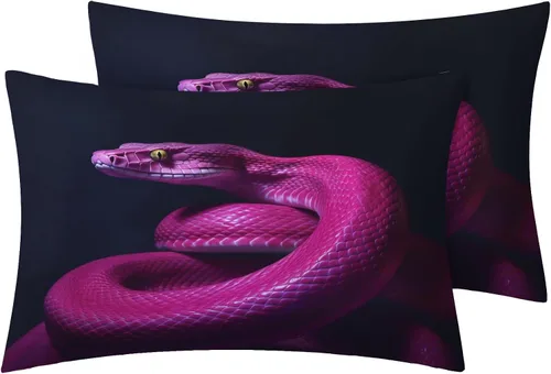 Miniatura 2 de Funda de edredón de serpiente tamaño individual Juego de ropa de cama de serpiente animal 2 piezas Funda de edredón con patrón de microfibra