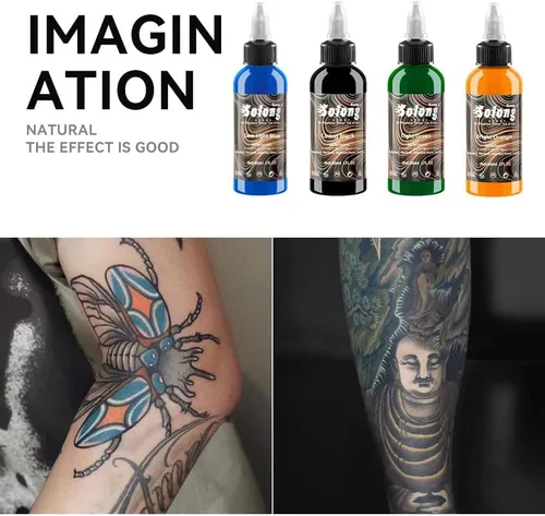 Miniatura 6 de Juego de 9 piezas de tinta de tatuaje, 1 oz (1.0 fl oz) Tattoo Supply USA Pigment Kit Solong Tattoo Ink Set TI302S-30-9