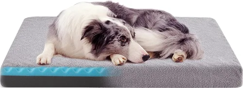 Miniatura 19 de WATANIYA PET Cama grande de espuma viscoelástica para perros, cama ortopédica para perros con espuma de gel refrescante, forro impermeable y funda