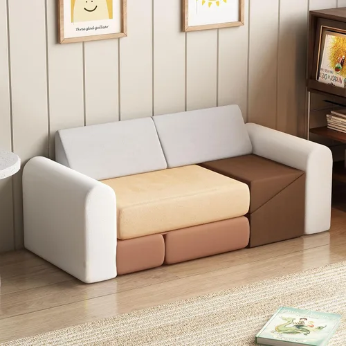 Miniatura 7 de BanaSuper Bloques de espuma de escalada para niños, juego modular de 7 piezas para niños pequeños, bloques de espuma de juego suave, juguetes