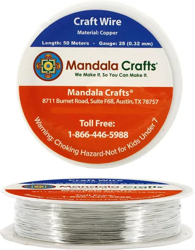 Miniatura 28 de Mandala Crafts Alambre de cobre puro calibre 18 para hacer joyas, envolver, esculpir y electroculturar jardinería – 3.3 x 5 yardas surtido