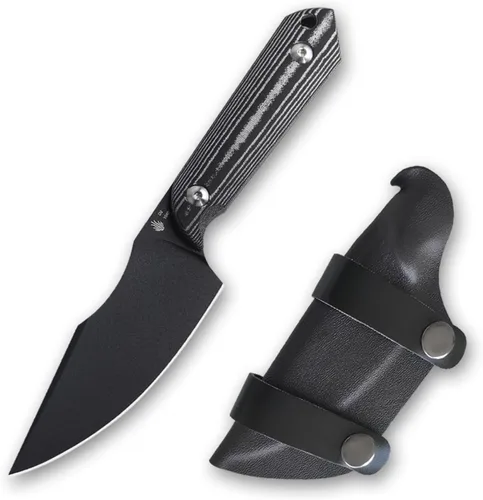 Miniatura 11 de Kizer Mini Harpoon Cuchillo de hoja fija con funda, cuchillo de caza de hoja de 3 V con mango de micarta, cuchillos pequeños EDC de hoja fija