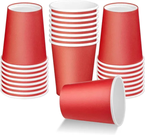 Miniatura 12 de Paquete de 75 unidades de tazas de papel desechables de 8 onzas, taza de café caliente, taza de café de papel para uso en oficina y cocina, tazas