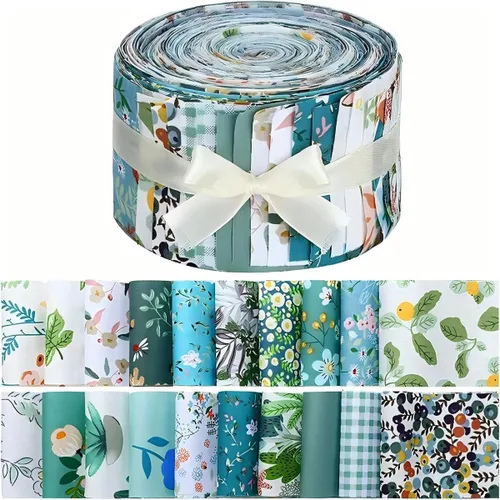 Miniatura 42 de 7 piezas de tela de algodón, suministros para bricolaje, retazos de tela, paquetes de cuartos de tela, retazos para acolchado y cojines