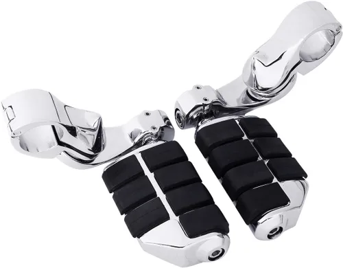Miniatura 4 de TCMT Reposapiés ajustables de carretera de 1.25 pulgadas para Harley Touring Road King Street Glide Road Glide Electra Glide Softail Sportster Dyna