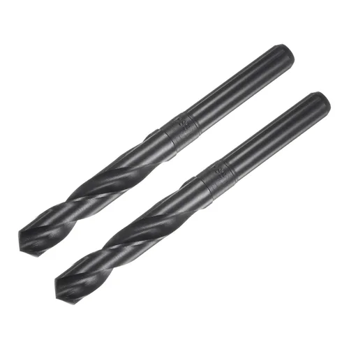 uxcell Brocas helicoidales 9341 de acero de alta velocidad de óxido negro de 0.571 in (9/16 pulgadas), 2 unids 1/2" para aleación de aluminio metal