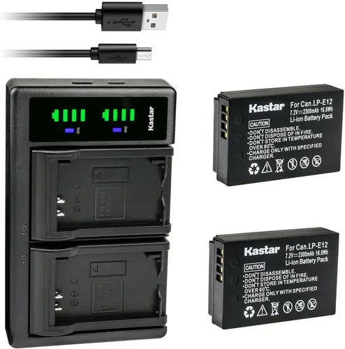 Miniatura 5 de Kastar LTD2 - Cargador de batería USB para Canon LP-E12 LPE12, cargador Canon LC-E12 LC-E12E, Canon EOS M50 Mark II, EOS M100, EOS M200, EOS Rebel