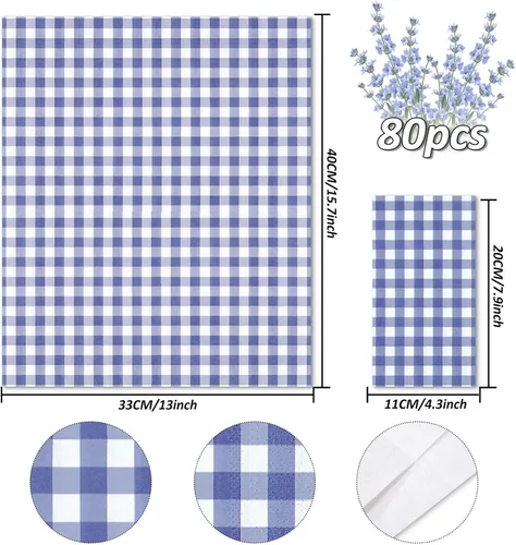 Miniatura 2 de Whaline Servilletas de invitados de color azul marino, paquete de papel desechable de 3 capas para boda, cena, toalla de mano para boda, cumpleaños