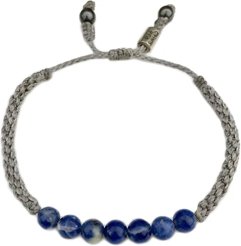 Rumi Sumaq Pulseras de cuerda de piedras preciosas labradorita, sodalita, lapislázuli, cuarzo, ópalo peruano y más Brazalete tejido ajustable para