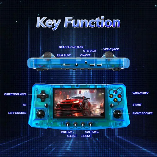 Miniatura 4 de FVBADE [50000 en 1] R50S Ultra Consola de juegos portátil 4.5 pulgadas IPS Pantalla Mini consola retro 4000mAh Arcade de bolsillo portátil 45+