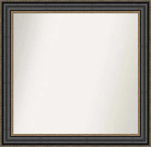 Miniatura 249 de Amanti Art Espejo personalizado, espejo de baño negro puente, espejo de pared o espejo de tocador de baño sobre el fregadero (26 x 26 pulgadas)